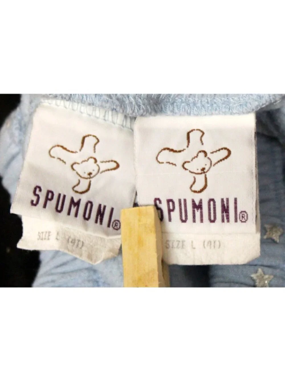 Spumoni 2pc Outfit Lg 4T Teddy Bear Angel Clouds Stars Sweatshirt Pants